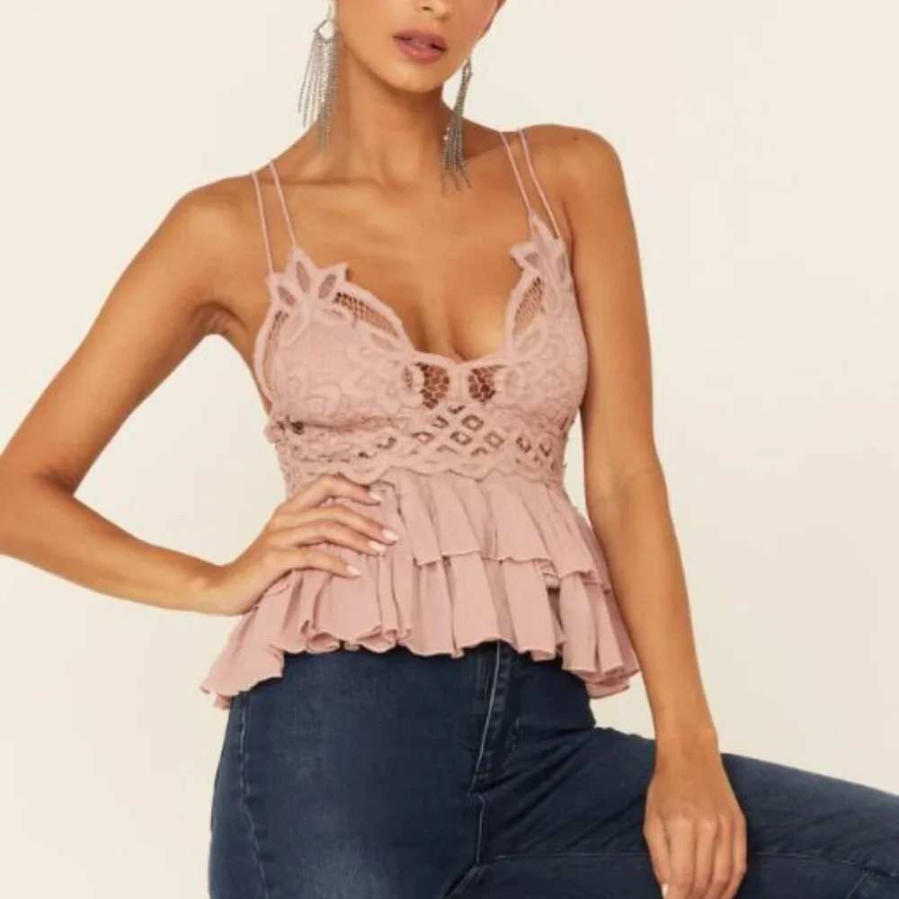 Free People Adella Cami Tank Top Size M
